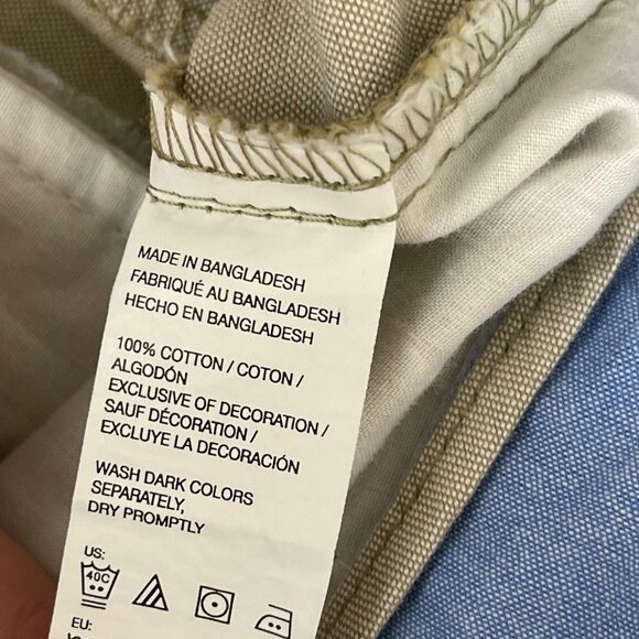 Izod Tan‎ Cotton Chino Shorts - Picture 4 of 4